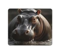 Tapis de souris hippopotame tapis de souris hippopotame tapis de souris pour homme femme tapis de souris d'ordinateur avec base en caoutchouc antidérapant tapis de clavier pour le travail