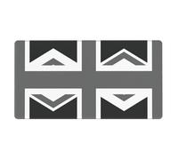 Tapis de souris horizontal surdimensionné en caoutchouc avec motif drapeau national du Royaume-Uni idéal pour un grand tapis de souris, 40,6 x 74,9 cm, bureau