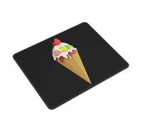 Tapis De Souris Hot Ice Cream Summer Black Mouse Pad Durable Accessoires De Jeu Résistant Aux Eclaboussures sous-Main pour Travail Ordinateur Jeu L