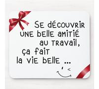 Tapis de Souris Humour Collègue Amitié Tasse Message Drôle. Idée Cadeau Original pour Départ en Retraite Retraité Travail Bureau Ami Homme Femme pour Anniversaire Noël Pot de Départ Mutation.