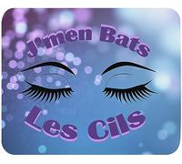 Tapis de Souris Humour j'men Bats Les Cils Haute qualité de Glisse Confortable Doux idée Cadeau Anniversaire Noël fête Mouse Pad 235 x 195 x 5mm