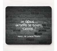 Tapis de Souris Humour Merci Le Cadeau Pourri Message drôle. Idée Cadeau Original pour Amis Couple Collègue Frère Sœur Pote Geek pour Anniversaire Noël ou Juste pour Le Plaisir. Souriez au Bureau.