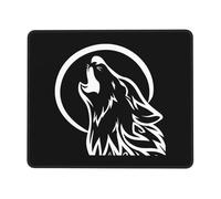 Tapis De Souris, Hurlement Tribal du Loup Tapis De Souris D'Ordinateur Stable Tapis Souris Antidérapante Mousepad pour Souris Bureau 25X30Cm