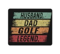 Tapis De Souris Husband Dad Golf Legend Mousepad Anti-Dérapant sous-Main Comfortable Mouse Pad pour Travail Claviers Voyage 25X30CM