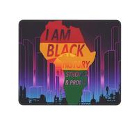 Tapis De Souris I Am Black History Accessoires De Jeu Résistant Aux Eclaboussures Mouse Pad Glissement Facile sous-Main pour Ordinateur Jeu Gaming L