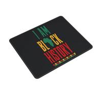 Tapis De Souris I Am Black History Black Accessoires De Jeu Imperméable Mousepad Résistant Aux Eclaboussures Mouse Pad pour Ordinateur Portable Bureau Travail L