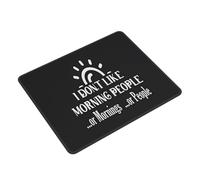 Tapis De Souris I Don't Like Morning People Black Mousepad Imperméable Accessoires De Jeu Résistant Aux Eclaboussures Mouse Pad pour Ordinateur Jeu Travail M