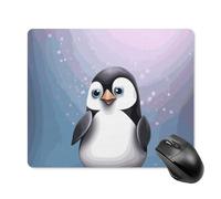 Tapis de souris I Love Penguins avec bords cousus, tapis de souris lavable en tissu antidérapant en caoutchouc, design parfait pour les jeux, ordinateur portable, travail de bureau
