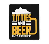 Tapis De Souris I Love Titties and Beer Party Mouse Pad Anti-Dérapant Mousepad Doux sous-Main pour Travail Claviers Voyage 25X30CM