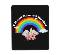 Tapis De Souris I Read Banned Books sous-Main Comfortable Mousepad Anti-Dérapant Tapis De Bureau pour Travail Voyage Claviers 25X30CM