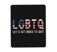 Tapis De Souris I Support LGBTQ Let's Get Biden to Quit Mousepad Anti-Dérapant Mouse Pad Parfait sous-Main pour Table Voyage Claviers 25X30CM