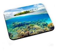 Tapis de souris Ile deserte fonds marins corail mer paradisiaque G