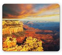 Tapis De Souris Illustration du Grand Canyon des Célèbres Hautes Falaises Rocheuses Au Coucher du Soleil Highland Pittoresque Tapis De Souris Antidérapant Doux Tapis De Souris D'Pour 25X30Cm