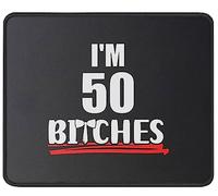 Tapis De Souris I'm 50 50Th Birthday Turning Year Old Mousepad Anti-Dérapant Mouse Pad Doux Tapis De Bureau pour Travail Voyage Claviers 25X30CM
