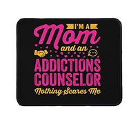 Tapis de souris « I'm A Mom and an Addictions Counselor » - Accessoire de bureau - 23,9 x 20,1 cm - Couleur : conseiller en toxicomanie