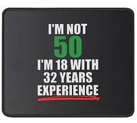 Tapis De Souris I'm Not Funny 50 Year Old Birthday Tapis De Bureau Parfait sous-Main Anti-Dérapant Mouse Pad pour Claviers Travail Voyage 25X30CM