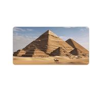 Tapis de souris imperméable 61 x 30,5 cm avec base en caoutchouc antidérapant, surface lisse pour jeux de bureau, pliable, portable, pyramide de l'Égypte ancienne, protection de bureau pour ordinateur