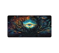 Tapis de Souris imperméable Awakening of Third Eye (30 x 60 cm) avec Base antidérapante et Bords Cousus pour Jeux et Travail au Bureau