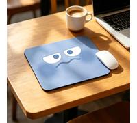 Tapis de souris imperméable en caoutchouc bleu, joli visage de boudeuse | Caoutchouc durable, anti-déversement, protège le bureau, séchage rapide, pour clavier, surface lisse, facile à nettoyer