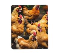 Tapis de souris imprimé A Brood of Chickens, tapis de souris pour ordinateur portable, 25,4 x 30,5 cm, bureau 20 x 24,1 cm