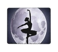 Tapis de souris imprimé (Ballerina Dance) 17,8 x 21,8 cm, imperméable et antidérapant, base en caoutchouc pour ordinateur portable, tapis de bureau pour décoration de bureau à domicile