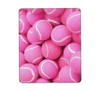 Tapis de souris imprimé balles de tennis rouge vif, tapis de souris pour ordinateur portable, 25,4 x 30,5 cm, bureau 20,9 x 24,1 cm