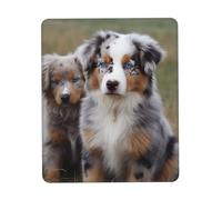 Tapis de souris imprimé berger australien avec bords cousus imperméable pour ordinateur portable, base en caoutchouc antidérapant, tapis de souris de jeu pour la maison, le bureau, les voyages