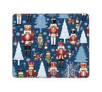 Tapis de souris imprimé Casse-Noisette Ballet Danse de Noël 21,1 x 26,2 cm, imperméable et antidérapant, base en caoutchouc pour ordinateur portable, tapis de bureau pour la maison et le bureau