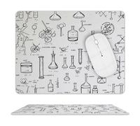 Tapis de souris imprimé chimie ultra fin, tapis de souris en cuir avec surface lisse imperméable, tapis de souris antidérapant pour jeux, bureau et maison, 25,4 x 20,3 cm