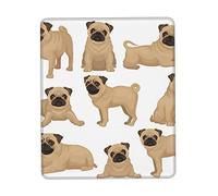 Tapis de souris imprimé chiot carlin tapis de souris d'ordinateur tapis de souris de jeu tapis de souris avec base en caoutchouc antidérapant pour ordinateur portable bureau PC travail 20,1 x 24,1 cm