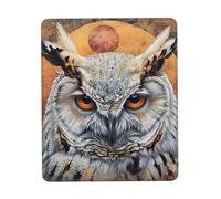 Tapis de souris imprimé Chouette Croyances - Pour jeux vidéo - Pour ordinateur portable - 25,4 x 30,5 cm - Bureau - 20 x 24 cm