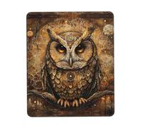 Tapis de souris imprimé Chouette Croyances - Pour jeux vidéo - Pour ordinateur portable - 25,4 x 30,5 cm - Bureau - 20 x 24 cm