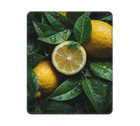 Tapis de souris imprimé citron frais en caoutchouc antidérapant, 25,4 x 30,5 cm, tapis de souris de jeu personnalisé, accessoires de bureau pour ordinateur portable, maison, bureau, hommes et femmes,