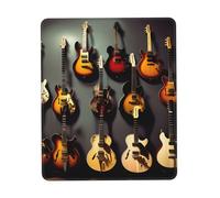 Tapis de souris imprimé de la collection guitare, tapis de souris pour ordinateur portable, 25,4 x 30,5 cm, bureau 20,9 x 24,1 cm