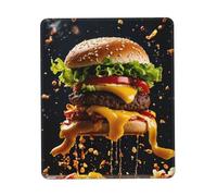 Tapis de souris imprimé Fast Food, tapis de souris pour ordinateur portable, 25,4 x 30,5 cm, bureau 20,9 x 24,1 cm