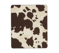 Tapis de souris imprimé fourrure de vache ultra lisse, base en caoutchouc antidérapant, lavable, parfait pour le bureau