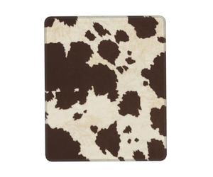 Tapis de souris imprimé fourrure de vache ultra lisse, base en caoutchouc antidérapant, lavable, parfait pour le bureau