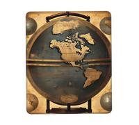 Tapis de souris imprimé globe antique, tapis de souris pour ordinateur portable, 25,4 x 30,5 cm, bureau 20 x 24,1 cm