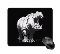 Tapis De Souris, Imprimé Hippopotame Base en Caoutchouc Mousepad Portable Tapis Souris pour Joueurs Claviers Ordinateur 25X30cm