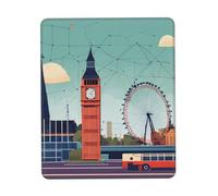 Tapis de souris imprimé « I Love London » - Pour ordinateur portable - 25,4 x 30,5 cm - Bureau - 20 x 24 cm