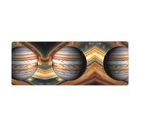 Tapis de souris imprimé Jupiter paysage extra large 30 x 80 cm pour claviers et souris RVB, adapté pour les jeux et le bureau.