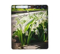Tapis de souris imprimé orchidée cloche, tapis de souris pour ordinateur portable, 25,4 x 30,5 cm, bureau 20,9 x 24,1 cm