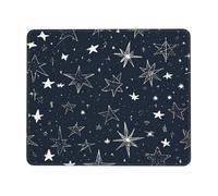 Tapis de souris imprimé (phosphorescent) 21,1 x 26,2 cm, imperméable et antidérapant, base en caoutchouc pour ordinateur portable, tapis de bureau pour décoration de bureau à domicile
