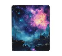 Tapis de souris imprimé rivière cool avec bords cousus imperméable pour ordinateur portable, base en caoutchouc antidérapant, pour la maison, le bureau, les voyages