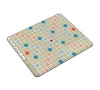 Tapis de souris imprimé Scrabble Board avec base en caoutchouc antidérapant Tapis de souris pour ordinateur Tapis de souris mignon pour bureau maison 25,4 x 30,5 cm