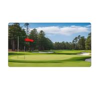 Tapis de souris imprimé terrain de golf 40,1 x 74,9 cm, grand tapis de souris antidérapant pour ordinateurs, ordinateurs portables, bureau, maison