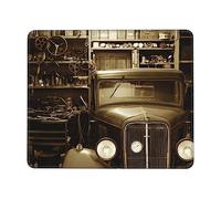Tapis de souris imprimé voiture vintage antidérapant imperméable tapis de souris d'ordinateur tapis de souris pour bureau