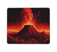 Tapis de souris imprimé volcano 21,1 x 26,2 cm, base en caoutchouc antidérapant, pour ordinateur, ordinateur portable, accessoires de bureau