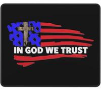 Tapis De Souris in God We Trust American Flag Mouse Pad Antidérapante sous-Main Portable Accessoires De Jeu pour Jeu Travail Gaming S