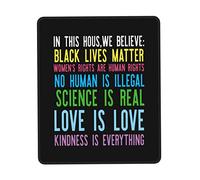 Tapis De Souris in This House We Believe Mouse Pad Anti-Dérapant sous-Main Parfait Tapis De Bureau pour Claviers Voyage Travail 25X30CM